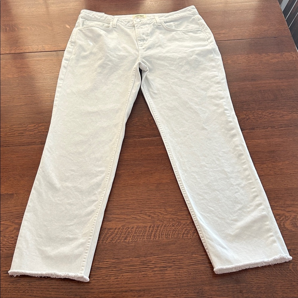 L'AGENCE White Straight Leg Jeans